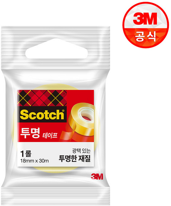 3M 스카치 다용도 투명 테이프리필550 18mm/30m 12개입, 기타, 12개