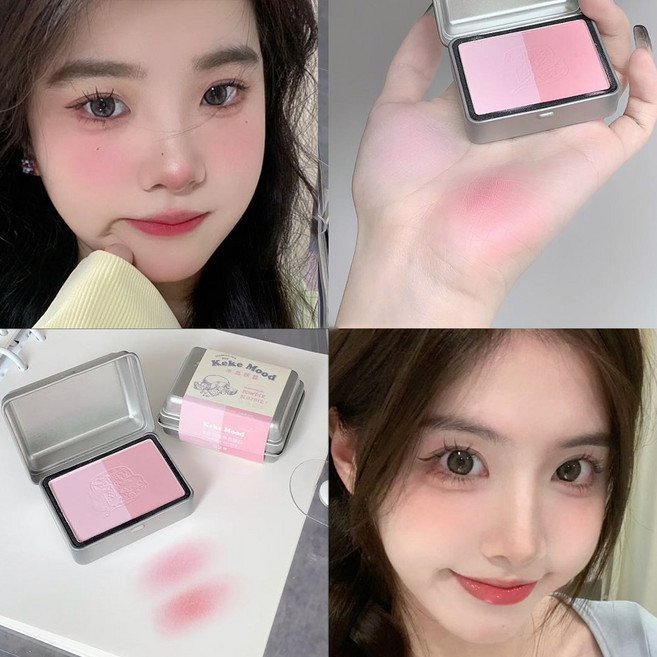 투톤 볼터치 쿨톤 블러셔 입체 페이스 연출 블러셔 쉐딩 아이섀도로 활용 가능 분위기 물씬 섹스어필 여성볼터치 혈색 UP, 1개, 01