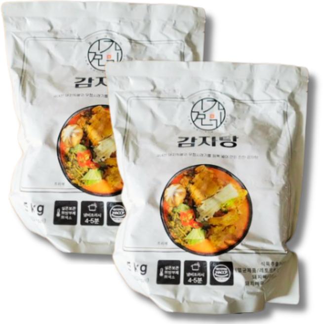 김가네 식탁 감자탕 5kg (9-10인분)/국내산 돈등뼈, 2개