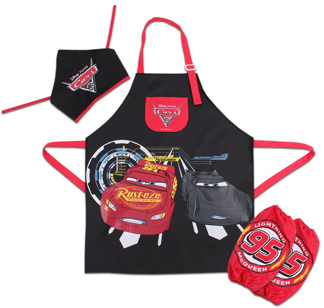 SNC 디즈니 유아동 여아 남아 미술 요리 김장 어린이집 PU 방수 아동 앞치마 세트
