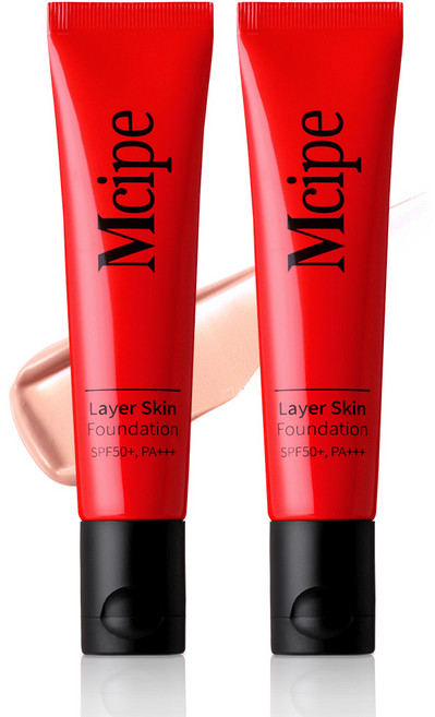 엠시피 1+1뜨지않는 커버 스킨 파운데이션, 2개, 2호 밀키+2호밀키