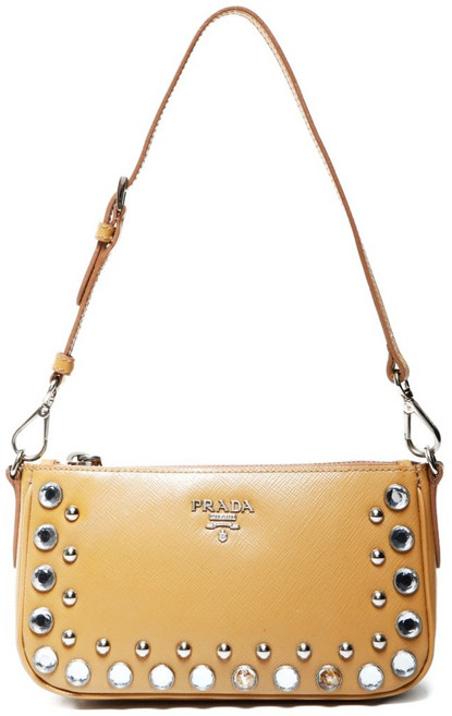프라다 중고 2000-2020 스터드 레더 숄더 백