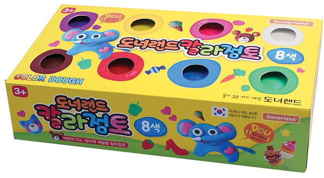 도너랜드 칼라 클레이 점토 도너랜드 칼라점토 (8색세트)