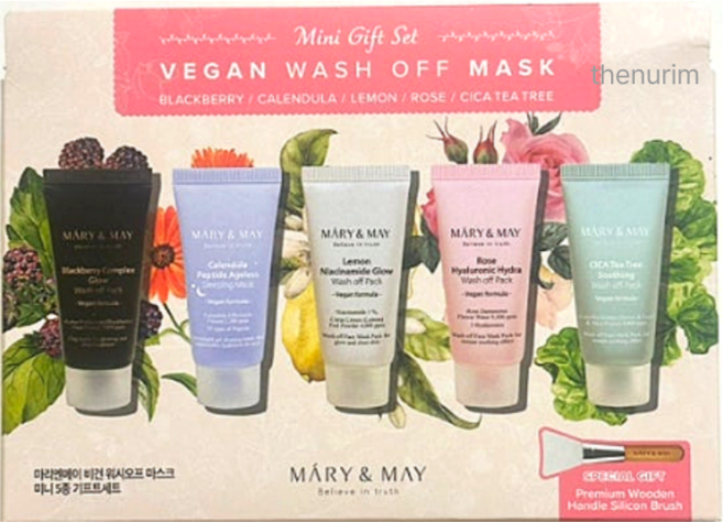 마리엔메이 비건 워시오프 마스크팩 미니 5종 세트, 1개