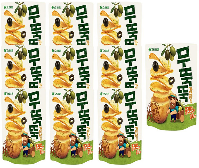 오리온 무뚝뚝감자칩 올리브앤솔트, 10개, 92g