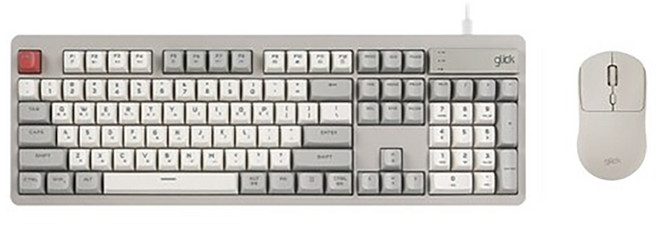 지클릭커 오피스프로 OPS515 사일런스 M 무소음 방수 키보드 무선 마우스 세트 104키 Retro, 일반형