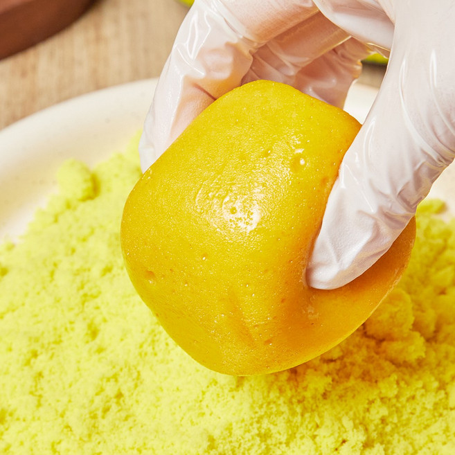 단호박 인절미 진도 해풍쑥 30년 전통 쑥떡, 1kg, 1개