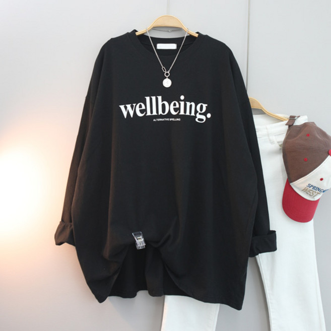 달콩 여성 빅사이즈 봄신상 스펠링레터링박스롱티