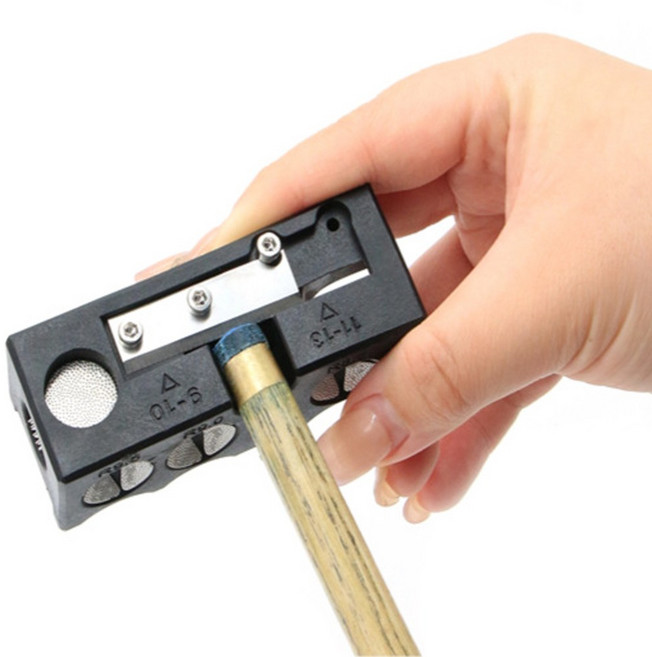 LxU 프로용 다기능 당구 큐팁 트리머 수리기, 1개, 블랙