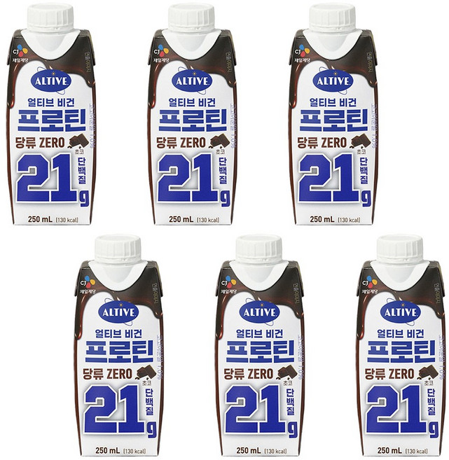 얼티브 비건 프로틴 초코 당류제로 단백질21g 250ml 6개