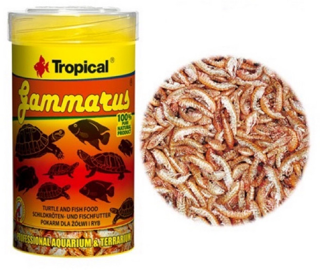 Tropical Gammarus 高蛋白乾蝦飼料 烏龜飼料, 1個, 250ml