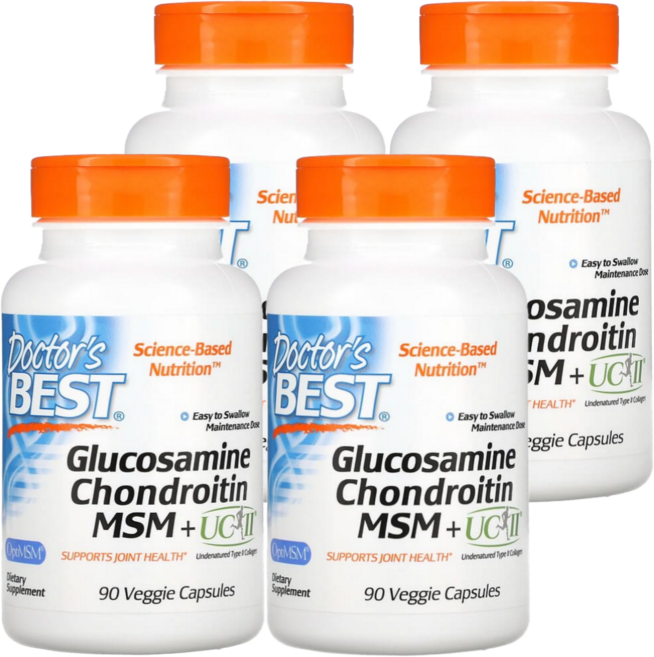 닥터스베스트 글루코사민 콘드로이친 MSM + UCII 90캡슐 4통, 90정, 4개