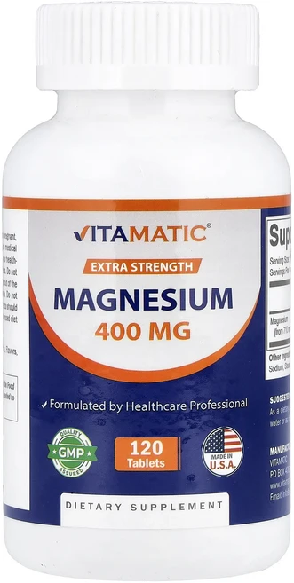 프리미엄상품 Vitamatic 마그네슘 400mg 120정 끝내주게잘나가는상품, 1개 - 쿠팡