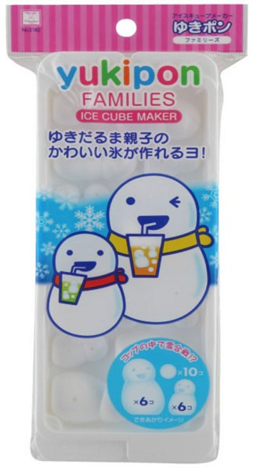 yukipon 家庭雪人造型製冰器 日本製 製冰盒 安全衛生 藍色 約8.5x22.3x3公分, 1個