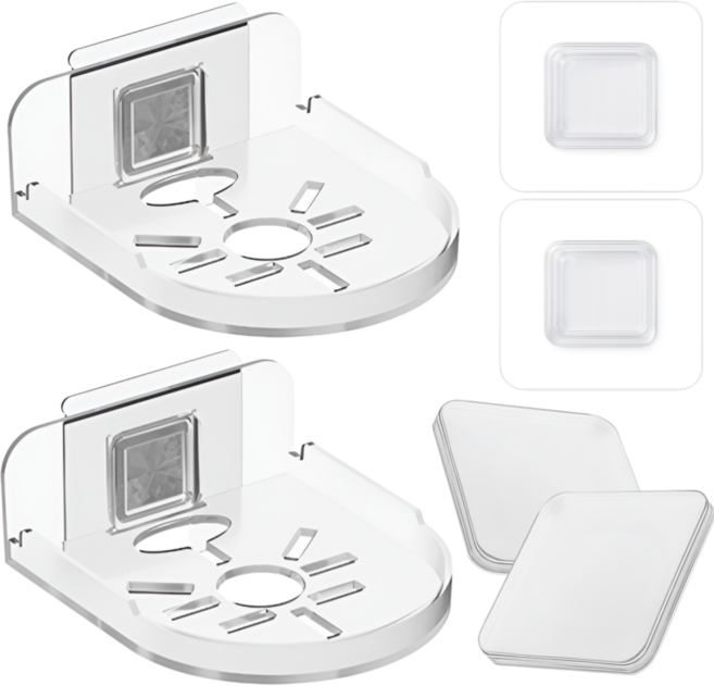 웨일플래닛 무타공 강력접착 겔타입 홈캠 거치대, 2개