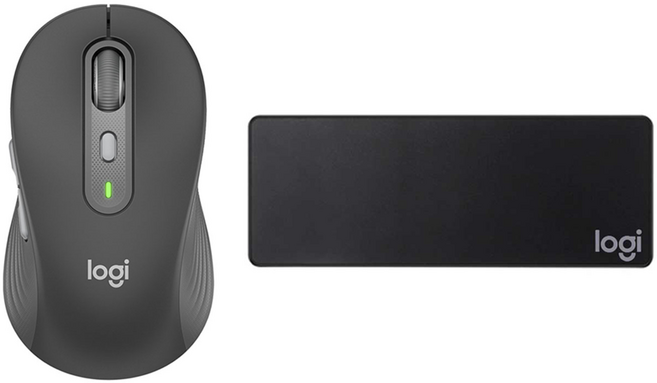 로지텍 무선마우스 + 마우스 장패드, 블랙, M750(M)