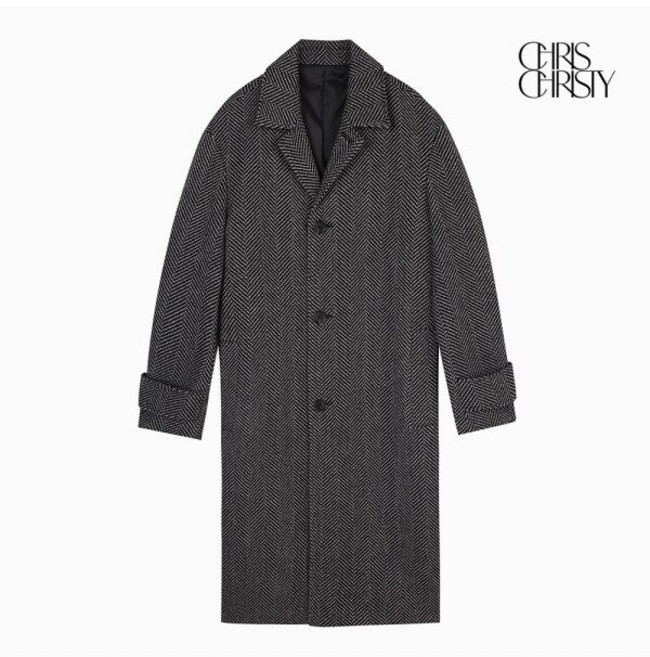 크리스크리스티 크리스크리스티 헤링본 발마칸 세미오버 코트_BLACK / KKMELWWPT01
