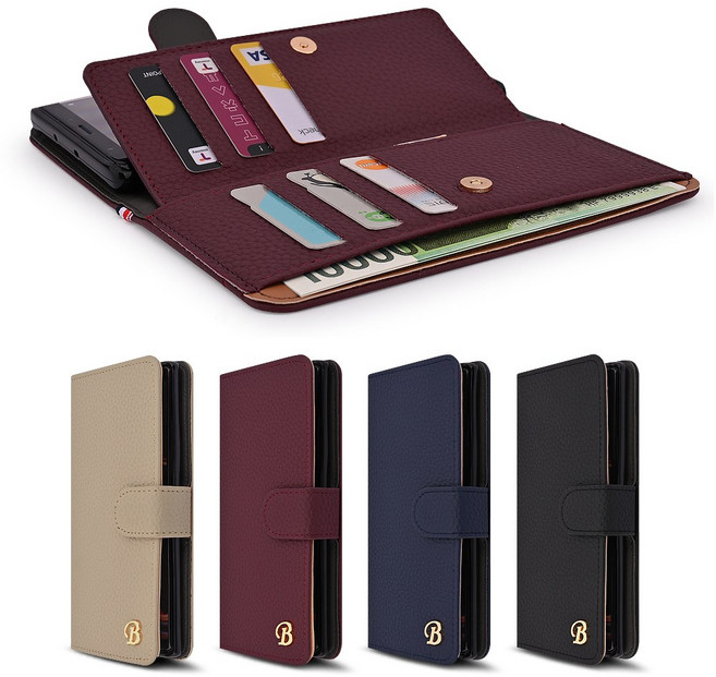 갤럭시 A24 케이스 A245 빌런이프 민무늬(무지) 지갑형 카드수납(양면) 가죽 다이어리