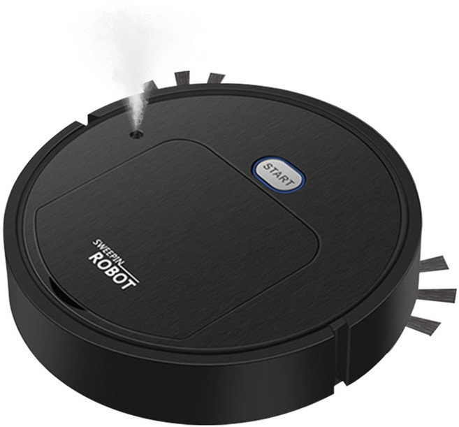 【EDISON 愛迪生】暴風級超吸力 掃地 拖地 吸塵 噴霧四合一智能掃地機器人, 暴風級超吸力四合一智能掃地機器人, 黑色, E0104-B