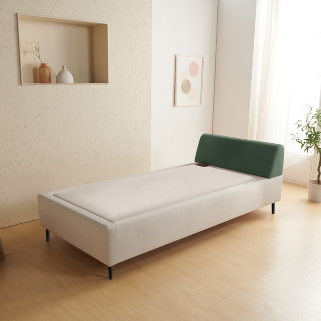 [가보건강침대] 가보세라믹스침대 싱글 S로웰, 아이보리+그린