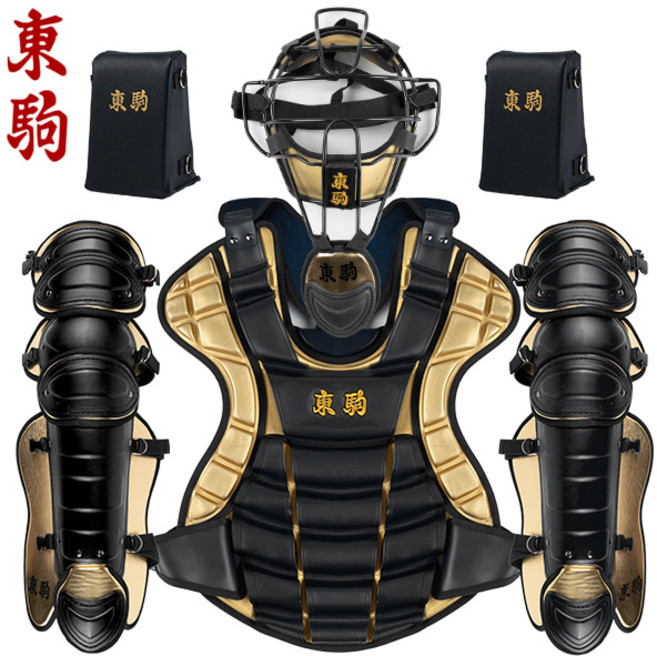 도쿠마 경식 포수장비 7종 풀세트 블랙골드, 블랙(S/54~55cm), 가방(컬러랜덤)+니쿠션(블랙), 1개