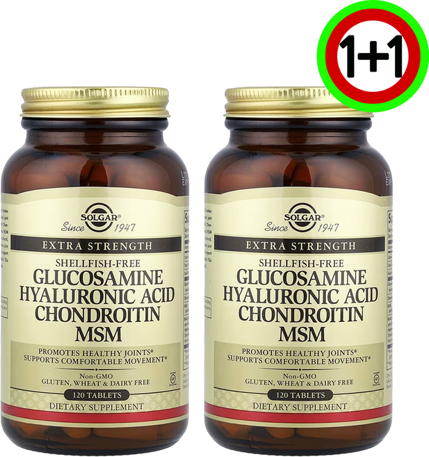 솔가 글루코사민 MSM 식이유황 히알루론산 콜라겐 120정 X 2통, 2개