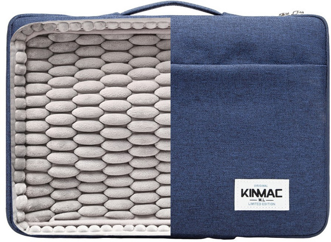 킨맥 360쉴드 심플 노트북파우치 가방 케이스 15인치 16인치 호환 맥북 에어 프로 M1 M2 M3, 심플네이비, 1개