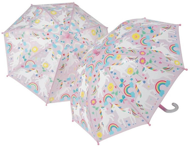 Floss & Rock 43P6402 무지개 유니콘 색상 변경 용 우산 지름 66cm(26인치) 멀티컬러 66 x 60cm