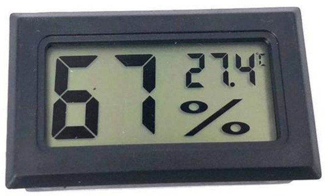 온도게이지 미니 디지털 LCD 실내 편리한 온도 센서 습도 계량기 온도계 습도계 게이지 1 개, 1개, [02] 온도게이지 Black