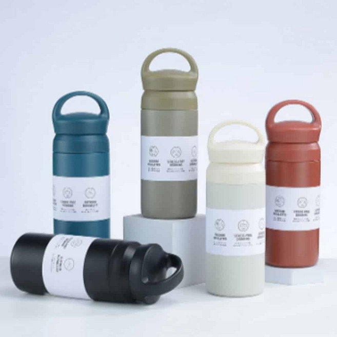 컵 스테인리스 휴대용 보냉텀블러 보냉컵 보온 350ml 73363EA 1(PC), 02D텀블러350아이보리