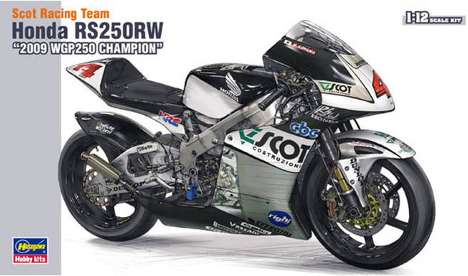 BH21501 1대12 스콧 레이싱 팀 혼다 RS250RW 2009 WGP250-카르토그라프 데칼포함, 1개