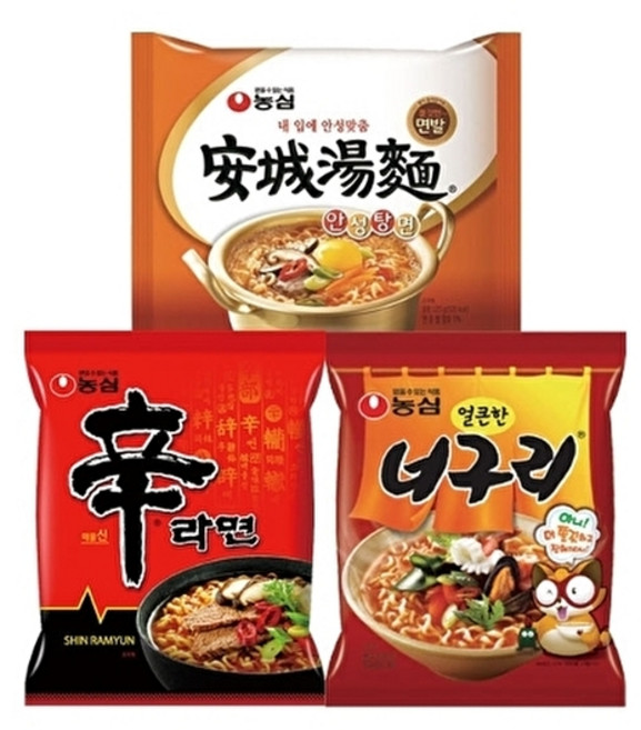 농심() 신라면 5입 + 안성탕면 너구리 5봉, 신라면 5입 + 안성탕면 5입 + 너구리 5입