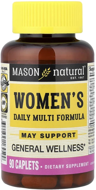 Mason Natural 여성의 데일리 포뮬라 90 캐플릿, 1개, 90정 - 쿠팡
