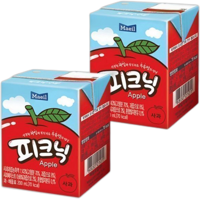 매일 피크닉 사과주스 어린이음료 대용량 과일주스 간편음료, 200ml, 24세트