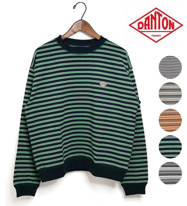 단톤 코튼 폴리에스터 스웨트 티셔츠 스트라이프 맨투맨 DT-C0203TCB 5컬러