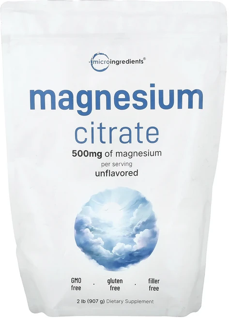 Micro Ingredients 마그네슘시트레이트 무맛 907g(2lb), MicroIngredients마그네슘시트레이트무맛907, 907g, 1개 - 쿠팡