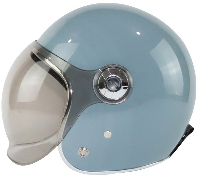 ninja 復古3/4罩泡泡鏡安全帽, 靜謐藍