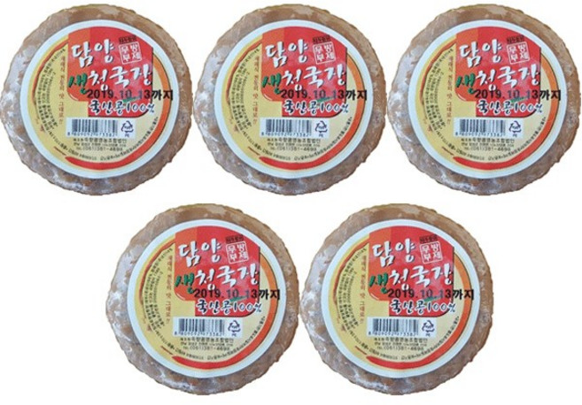 [다만세푸드] 담양 죽향콩 생청국장 170g x 5개 국내산 100%, 170g × 5개