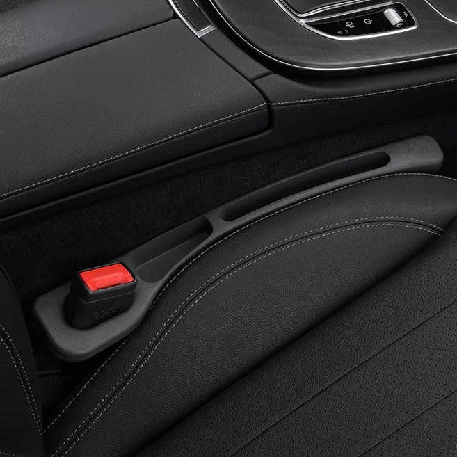 모우앤코 자동차 조수석+보조석 사이드 포켓 틈새쿠션 수납 우레탄 차량용 악세서리, 1세트, 블랙