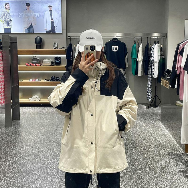 ANYOU 바람막이 커플 봄가을 등산복 남녀 스리피스 후드 점퍼