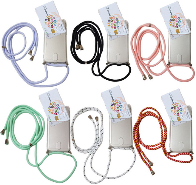 갤럭시 점프4 (M366) 핸드폰 케이스 ( 목걸이줄 스트랩 크로스백 넥스트랩 카드수납 투명 방탄 젤리 )