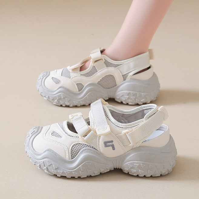 여성 메리제인 스니커즈 벨크로 슬립온 키높이 5cm 샌들 발편한 운동화 데일리 신발