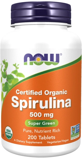 나우푸드 스피루리나 500mg 타블렛 글루텐 프리 비건, 1개, 200정 - 쿠팡