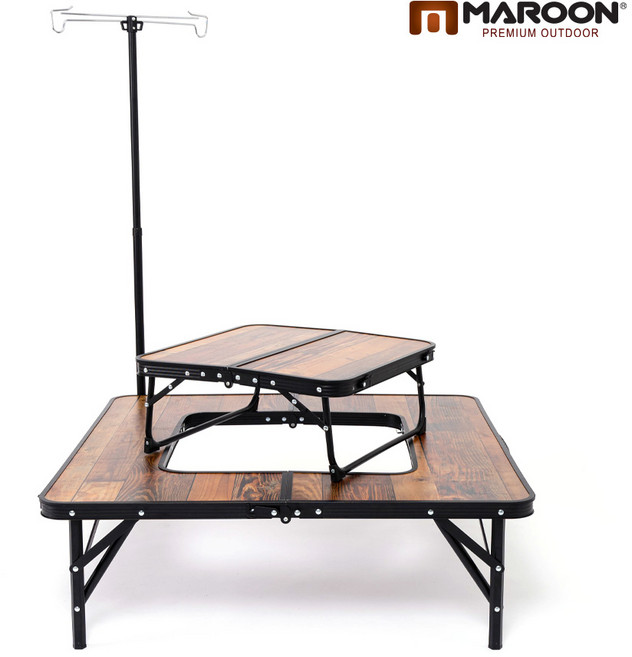 마룬 캠핑 2in1 화로대테이블 화로테이블, 단일