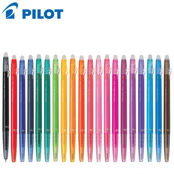 파이롯트 프릭션 볼 슬림 중성펜 0.38 mm, 분홍색, 1세트