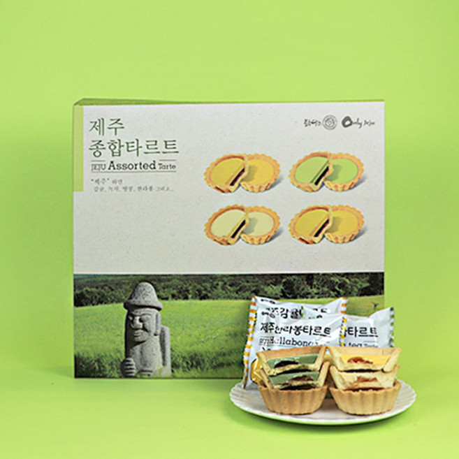 제주도 리얼타르트 종합세트 감귤 한라봉 녹차 우도땅콩, 1개, 252g