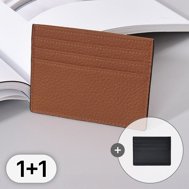 루크 2개 세트 데일리 심플 가죽 카드 지갑 남성 여성 신분증 명함 얇은 슬림 케이스 다중 슬롯 미니 홀더