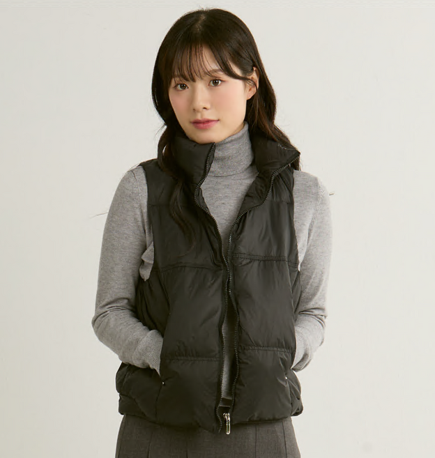 PPNJ 여성용 오리털100 따뜻한 패딩 조끼