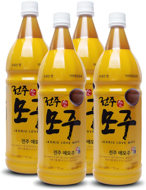 천년주가 전주모주 1200ml 4개 전통음료 전통차 발효음료, 1.2L