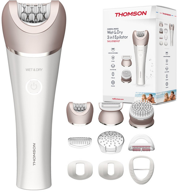 프랑스 톰슨 8in1 셀프 파워 왁싱 프로페셔널 IPX7 방수 전동 바디트리머 모근제모기 TMS-EP301IVUT